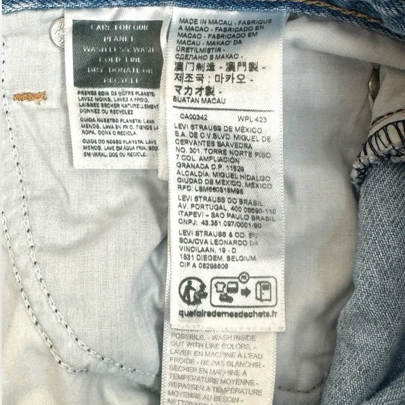 Levi's Premium Baggy Dad Jeans Women's 24x30 Distressed Relaxed Fit Big E Tag - Picture 10 of 15